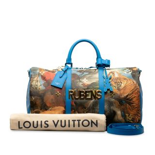 ルイヴィトン(LOUIS VUITTON)の美品 ルイ ヴィトン マスターズ ルーベンス キーポル バンドリエール50 ボストンバッグ ショルダーバッグ 2WAY M43344 レザー メンズ LOUIS VUITTON 【201-50302】(ボストンバッグ)