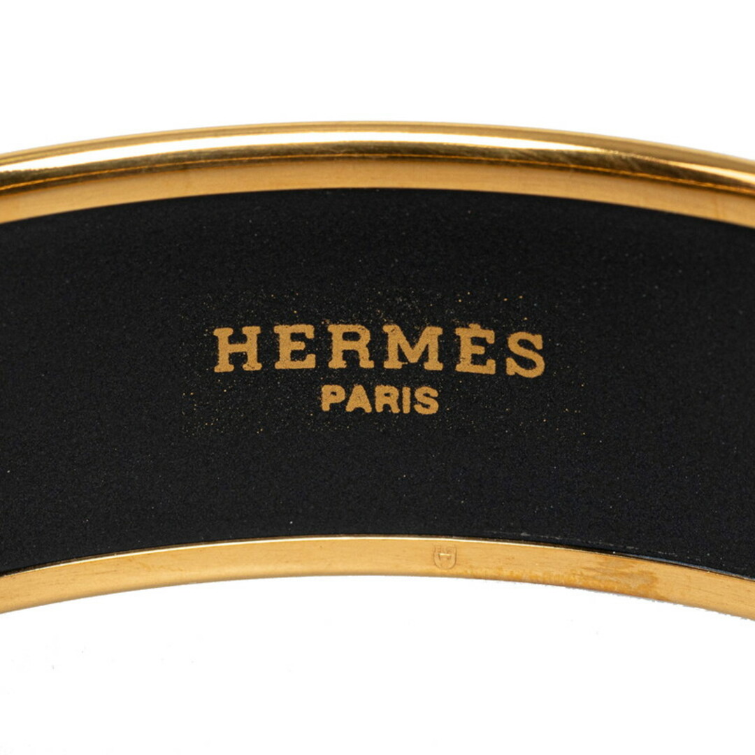 Hermes(エルメス)の美品 エルメス エマイユバングルGM 白馬 七宝焼き バングル メッキ レディース HERMES 【222-50367】 レディースのアクセサリー(ブレスレット/バングル)の商品写真