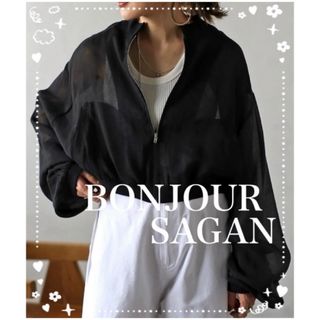 ボンジュールサガン(BONJOUR SAGAN)の1点のみ　Bonjour sagan  シアーショートブルゾン　ブラック(ブルゾン)