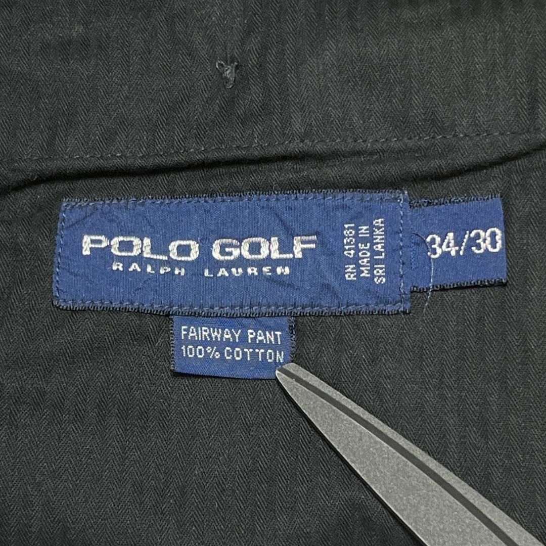 Polo Golf(ポロゴルフ)のPOLO GOLF ポロゴルフ 2タックチノパン ポロチノ ブラック メンズのパンツ(チノパン)の商品写真