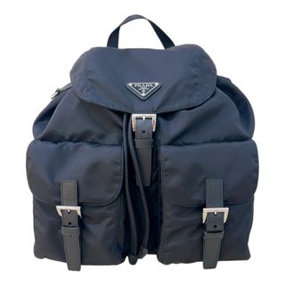 プラダ(PRADA)の　プラダ PRADA ミディアム Re-Nylon バックパック 1BZ811 ブラック シルバー金具 ナイロン/サフィアーノ レディース リュック・デイパック(リュック/バックパック)