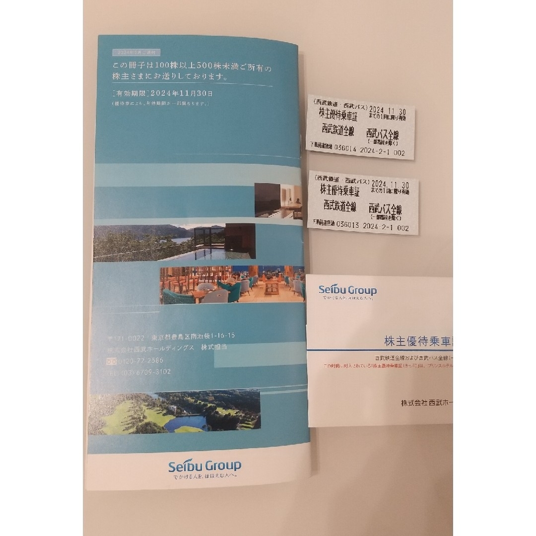 西武ホールディングス 株主優待冊子 チケットの乗車券/交通券(鉄道乗車券)の商品写真