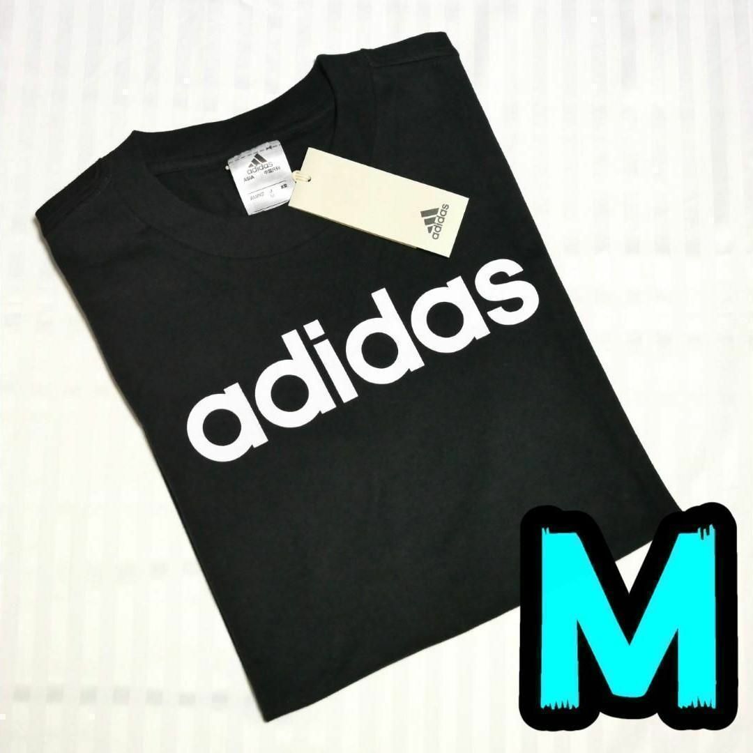 adidas(アディダス)の【新品】アディダス　Tシャツ　M　メンズ　adidas　黒 メンズのトップス(Tシャツ/カットソー(半袖/袖なし))の商品写真