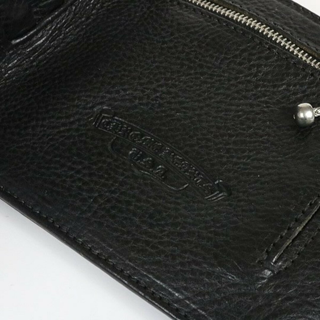 Chrome Hearts(クロムハーツ)のCHROME HEARTS 銀座店 クロムハーツ 美品 1スナップ ウォレット 3セメタリークロスパッチ 二つ折り財布 レザー SV925 黒 95044 メンズのファッション小物(折り財布)の商品写真