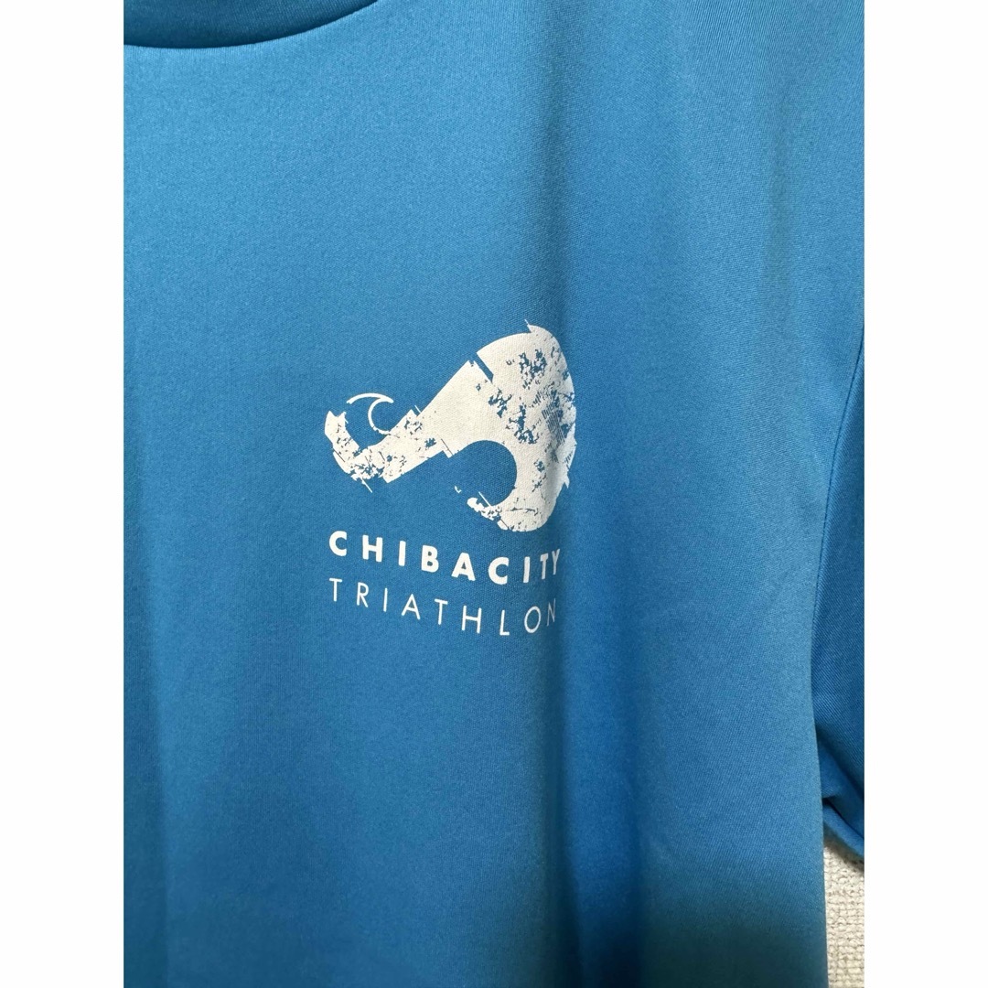 美品 スポーツ用 半袖Tシャツ Lサイズ 水色 トライアスロン ランニング メンズのトップス(Tシャツ/カットソー(半袖/袖なし))の商品写真