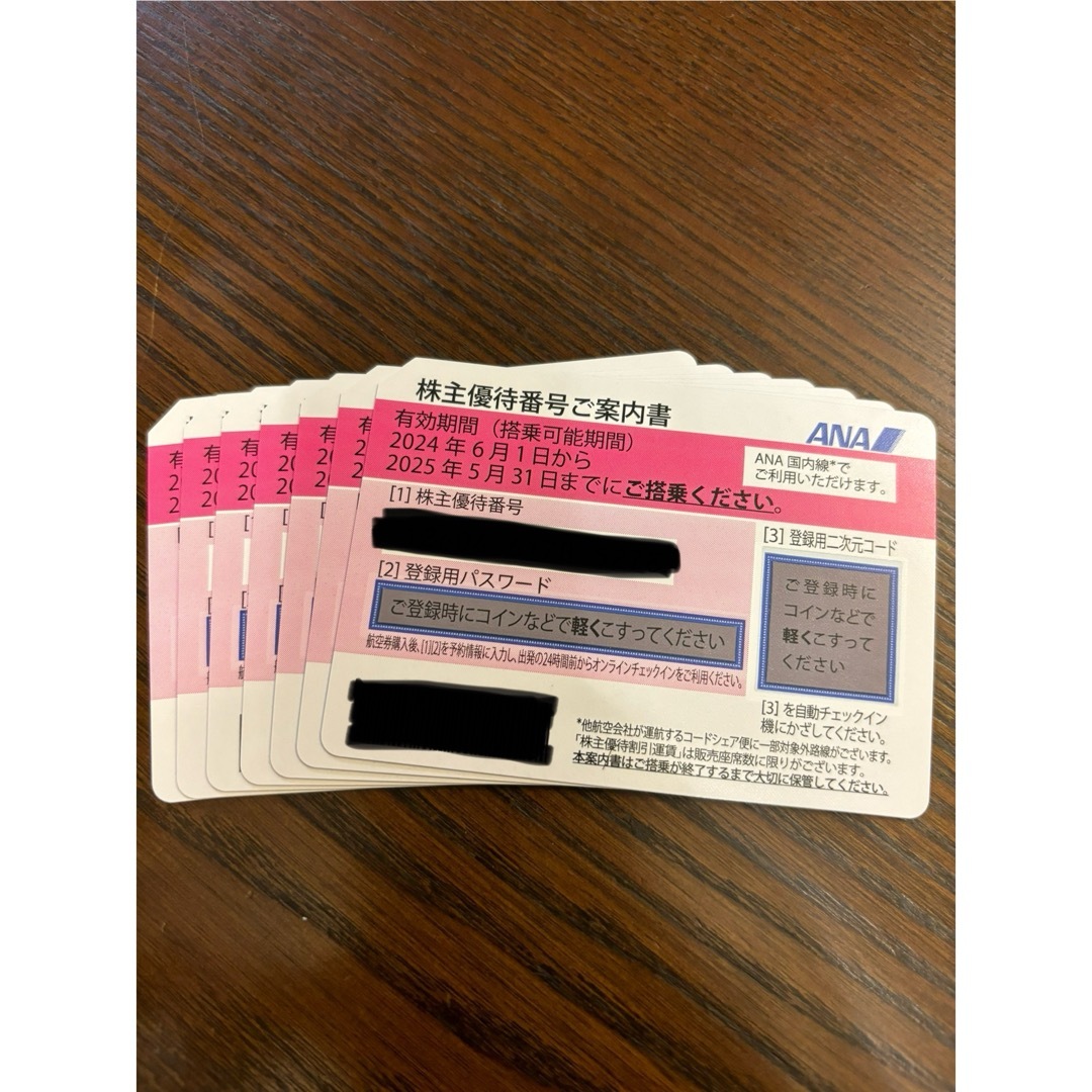 ANA(全日本空輸)(エーエヌエー(ゼンニッポンクウユ))のANA 株主優待　7枚　最新 チケットの乗車券/交通券(航空券)の商品写真