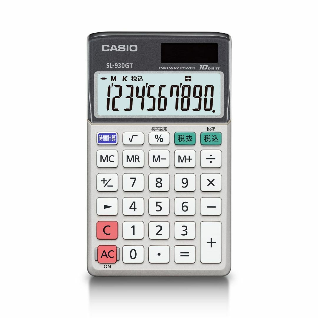 カシオ グリーン購入法適合電卓 10桁 手帳タイプ SL-930GT-N エコマ インテリア/住まい/日用品のオフィス用品(OA機器)の商品写真