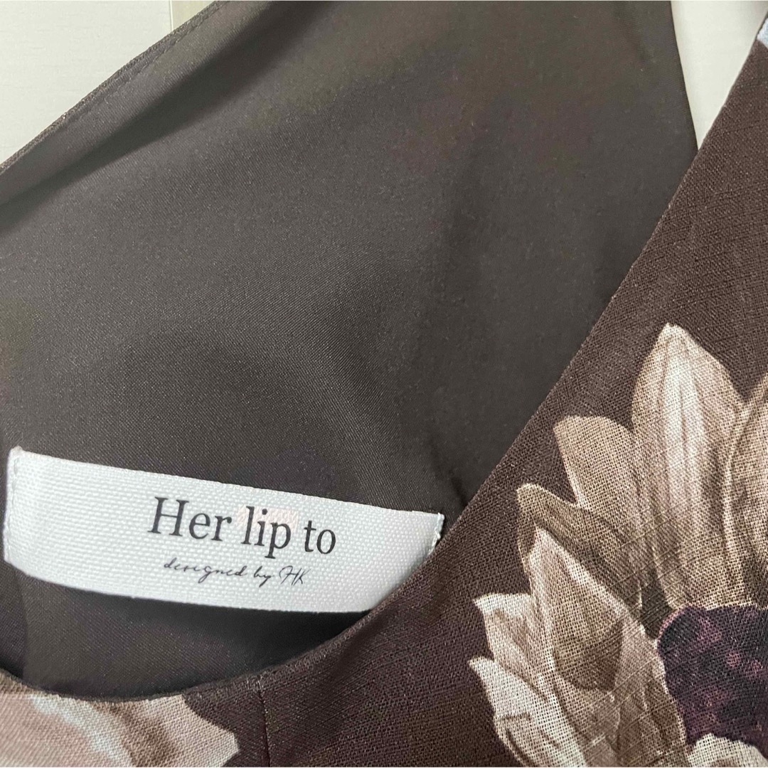 Her lip to(ハーリップトゥ)のherlipto ♡ Sunflower Printed Midi Dress レディースのワンピース(ロングワンピース/マキシワンピース)の商品写真