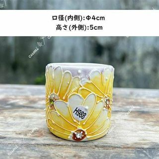 【手描き小鉢AA】韓国 手作り手描き小鉢シリーズ かわいい 植木鉢 陶器 多肉(プランター)