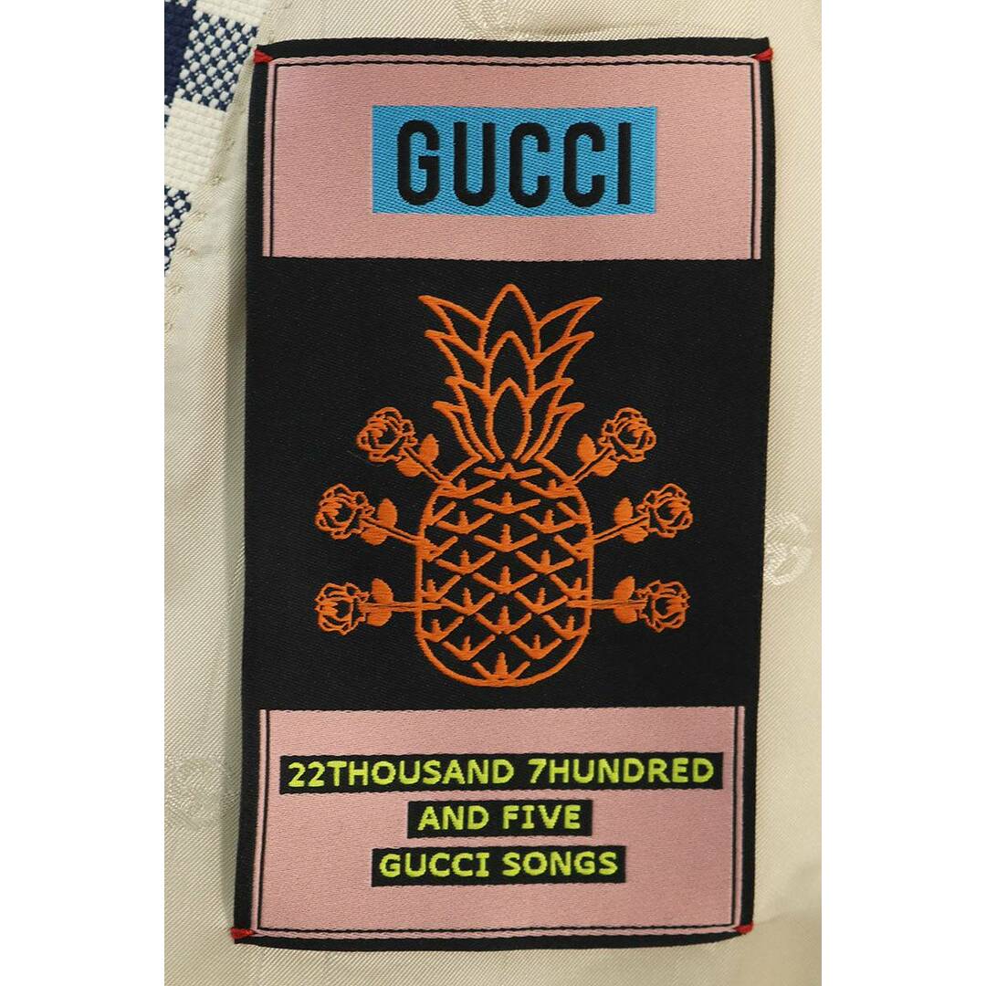 Gucci(グッチ)のグッチ  673161 ZAGFV パイナップル刺繍ギンガムチェックジャケット メンズ 46 メンズのジャケット/アウター(その他)の商品写真