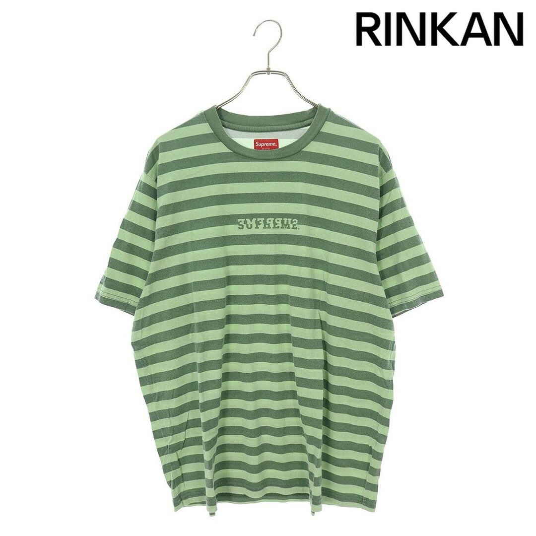 Supreme(シュプリーム)のシュプリーム  22SS  Reverse Stripe S/S Top リバースストライプロゴボーダーTシャツ メンズ L メンズのトップス(Tシャツ/カットソー(半袖/袖なし))の商品写真