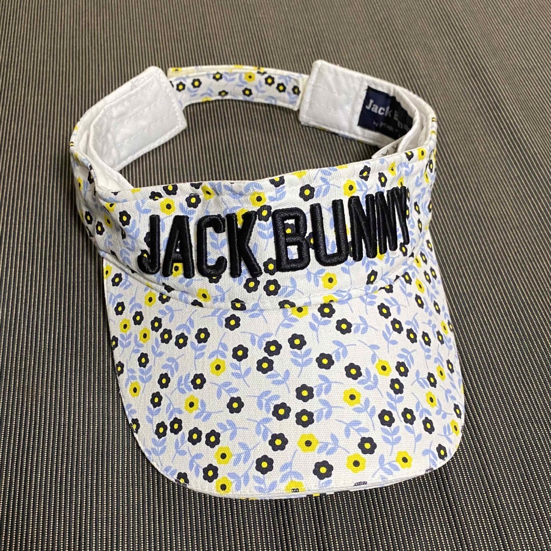 JACK BUNNY!! BY PEARLY GATES(ジャックバニーバイパーリーゲイツ)のパーリーゲイツ　サンバイザー　ゴルフ　美品 レディースの帽子(その他)の商品写真