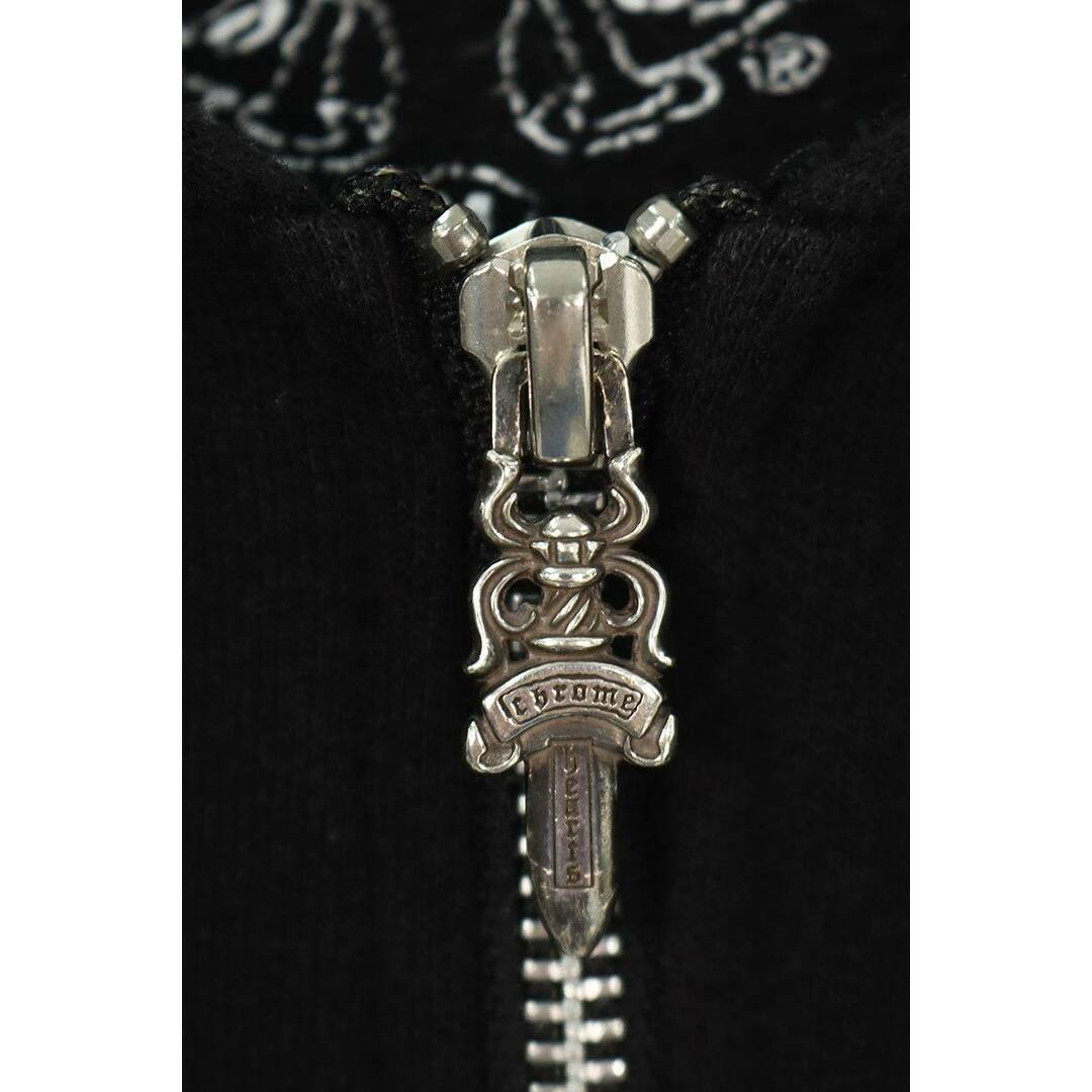 Chrome Hearts(クロムハーツ)のクロムハーツ  SWTSHRT HD ZIP バッククロスラベルプリントジップパーカー メンズ M メンズのトップス(パーカー)の商品写真