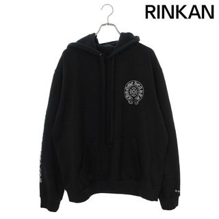 クロムハーツ(Chrome Hearts)のクロムハーツ  WWW.CHROMEHEARTS.COM SILVER GLITTER HOODIE オンライン限定ホースシューバックプリントプルオーバーパーカー メンズ L(パーカー)