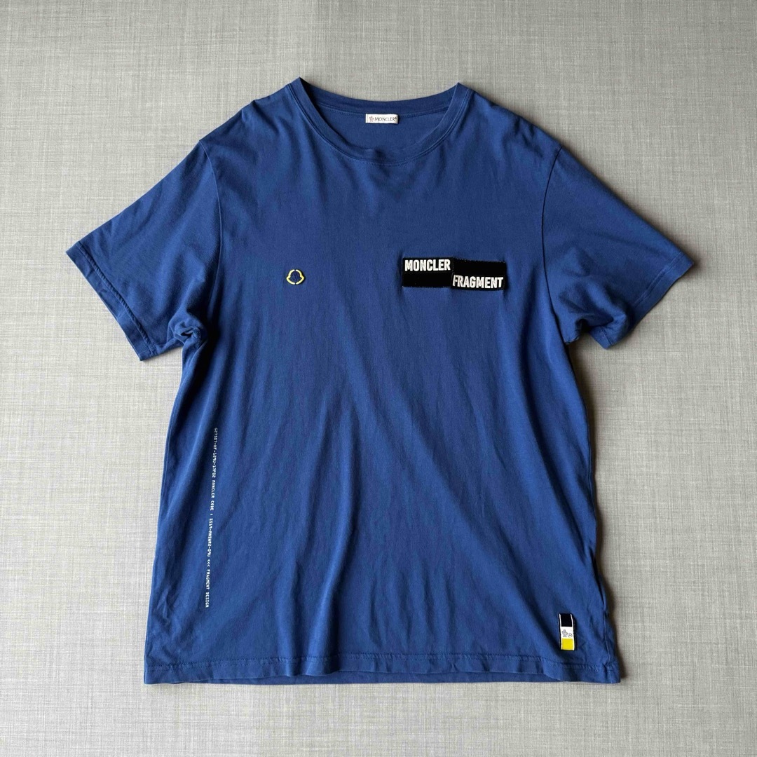 MONCLER(モンクレール)のMONCLER × FRAGMENT Tシャツ 藤原ヒロシ ブルー L メンズのトップス(Tシャツ/カットソー(半袖/袖なし))の商品写真