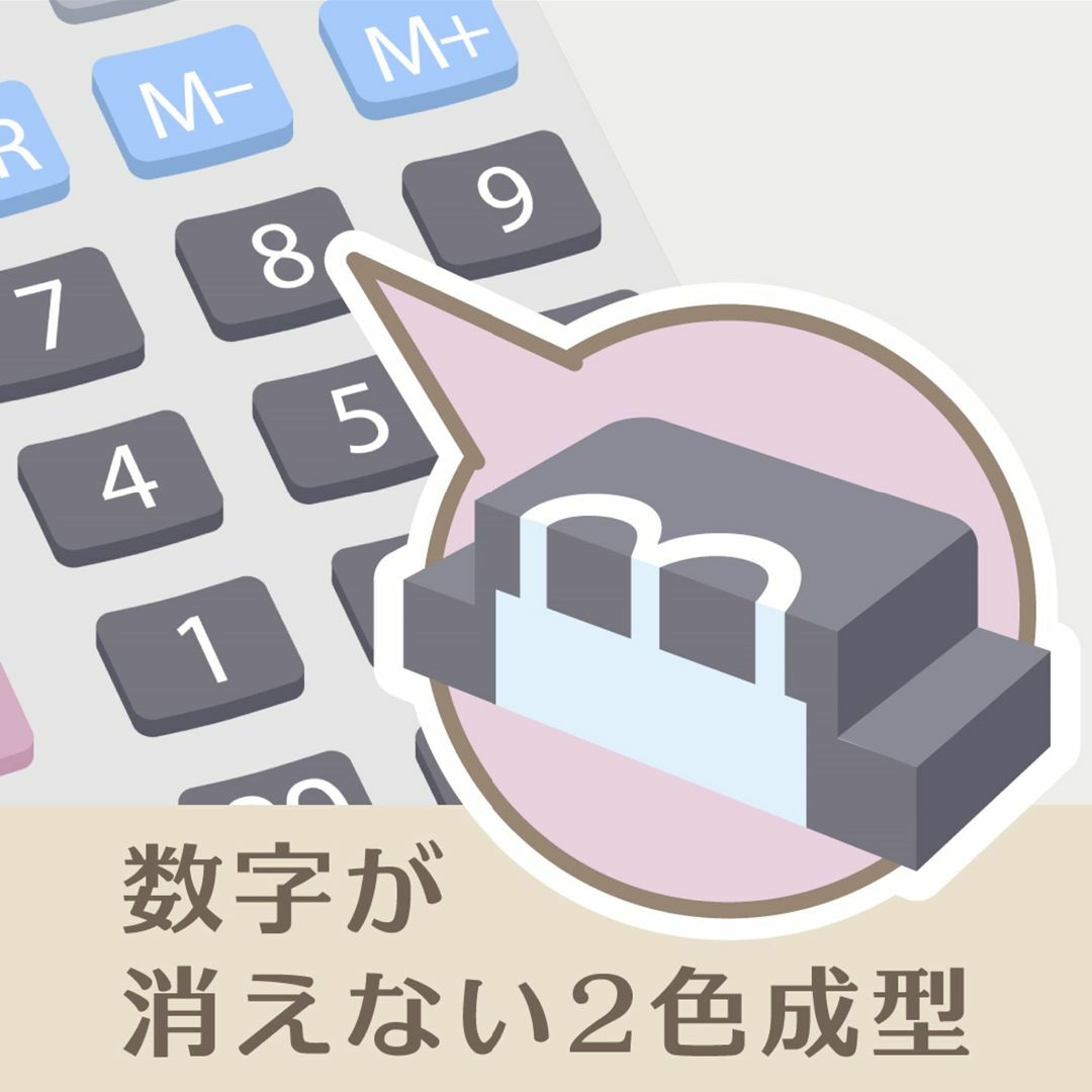 カシオ 本格実務電卓 10桁 検算機能 デスクタイプ DS-10WKA-N グリ インテリア/住まい/日用品のオフィス用品(OA機器)の商品写真