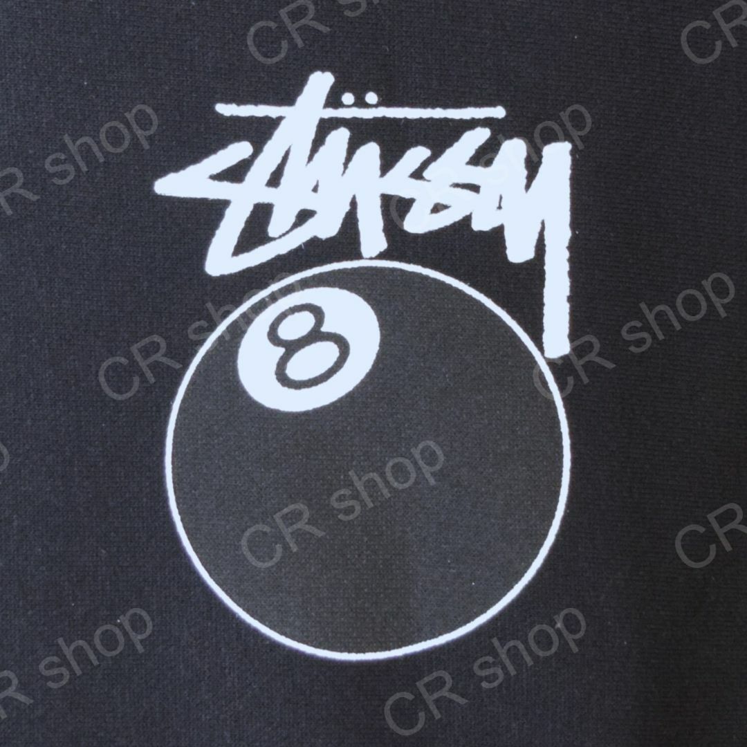 STUSSY(ステューシー)の【ステューシー】正規・新品タグ　8ボール　ブラック　XL　フルジップパーカー メンズのトップス(パーカー)の商品写真