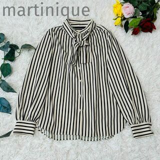 martinique - 【美品】martinique ボウタイ　バンドカラー　リボン　ブラウス　シャツ