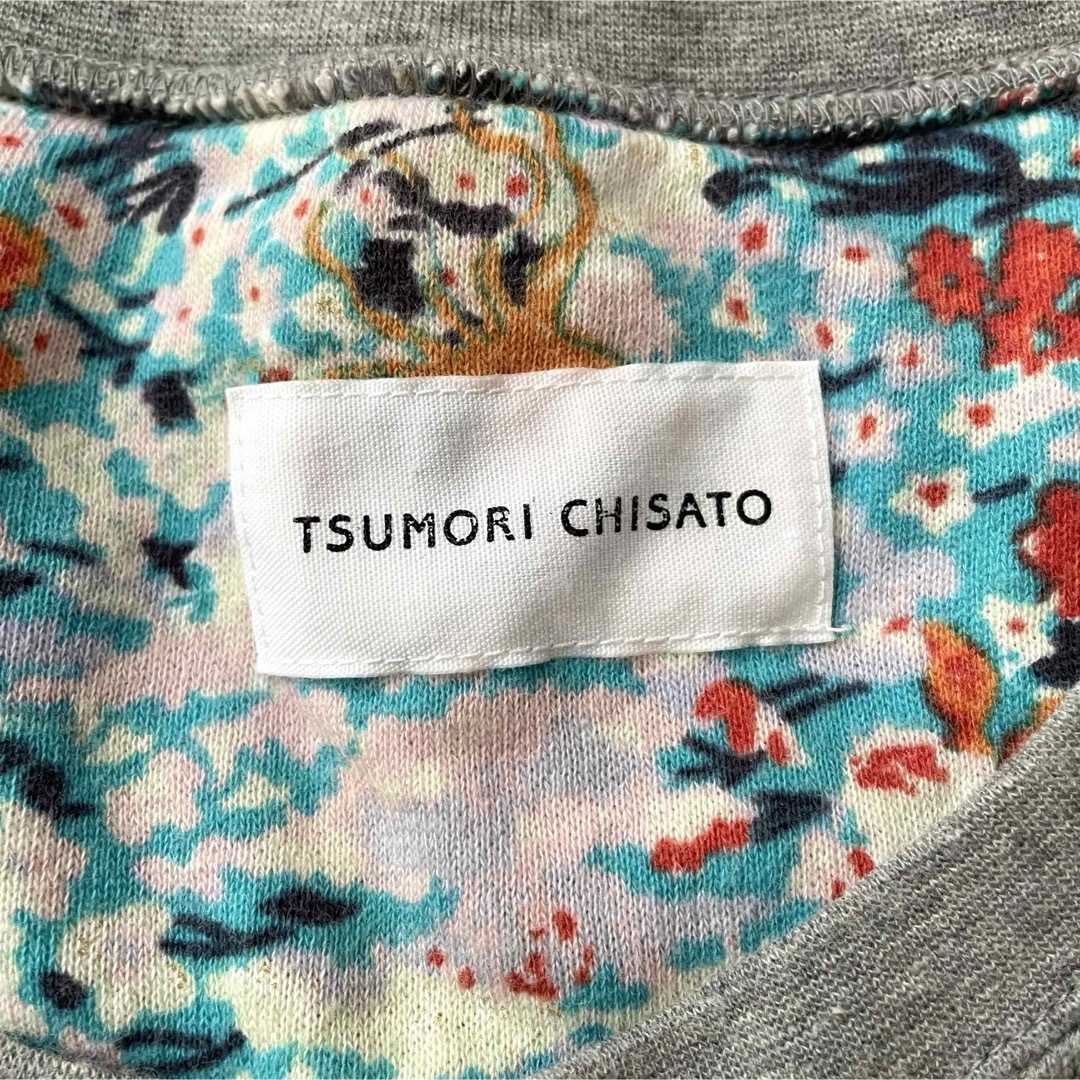 TSUMORI CHISATO(ツモリチサト)の【入手困難】ツモリチサト　ジャージワンピース　ロングカットソー　海の花畑 レディースのワンピース(ひざ丈ワンピース)の商品写真