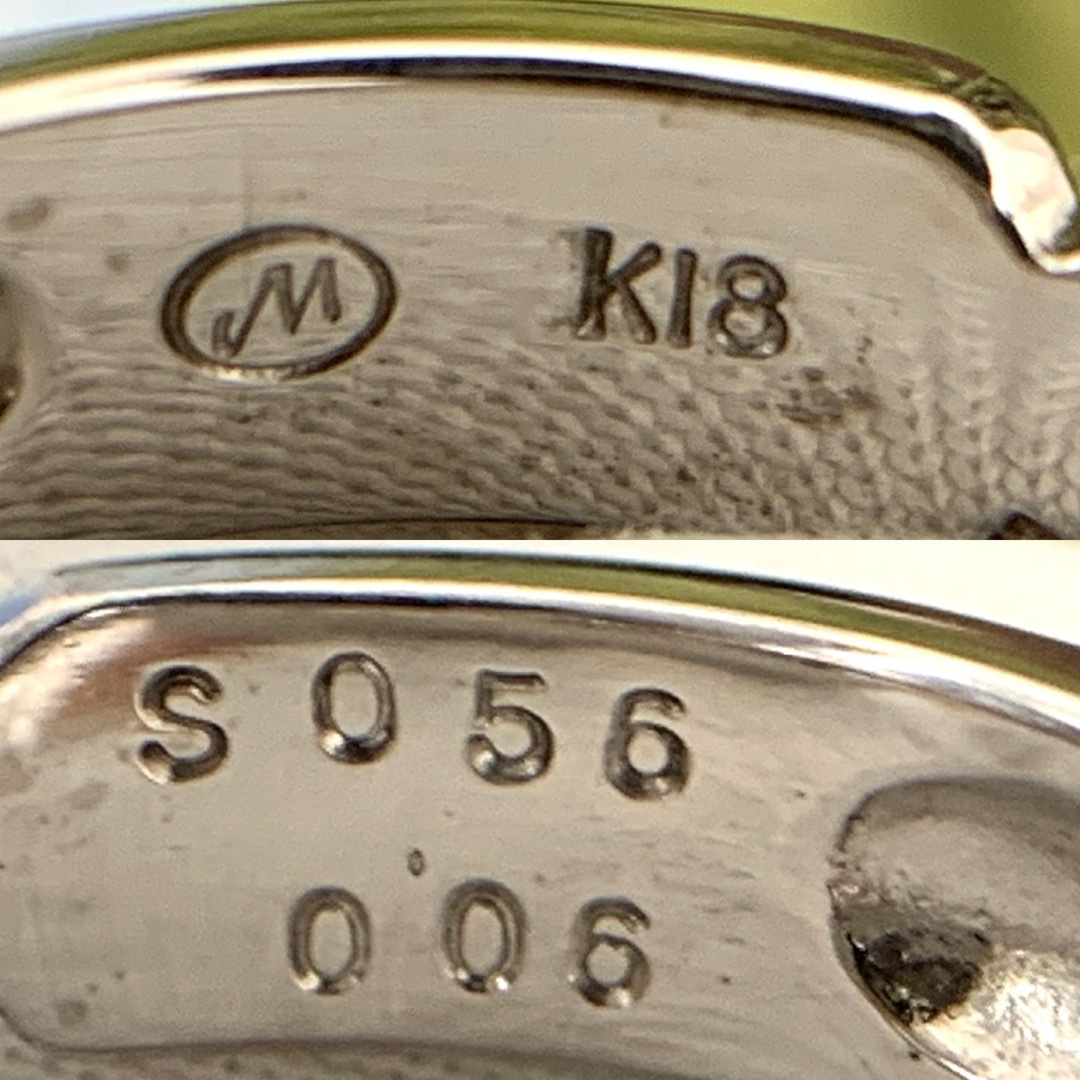 K18YG K18WG  松崎勉　サファイア　0.56 ダイヤ　0.06 リング レディースのアクセサリー(リング(指輪))の商品写真