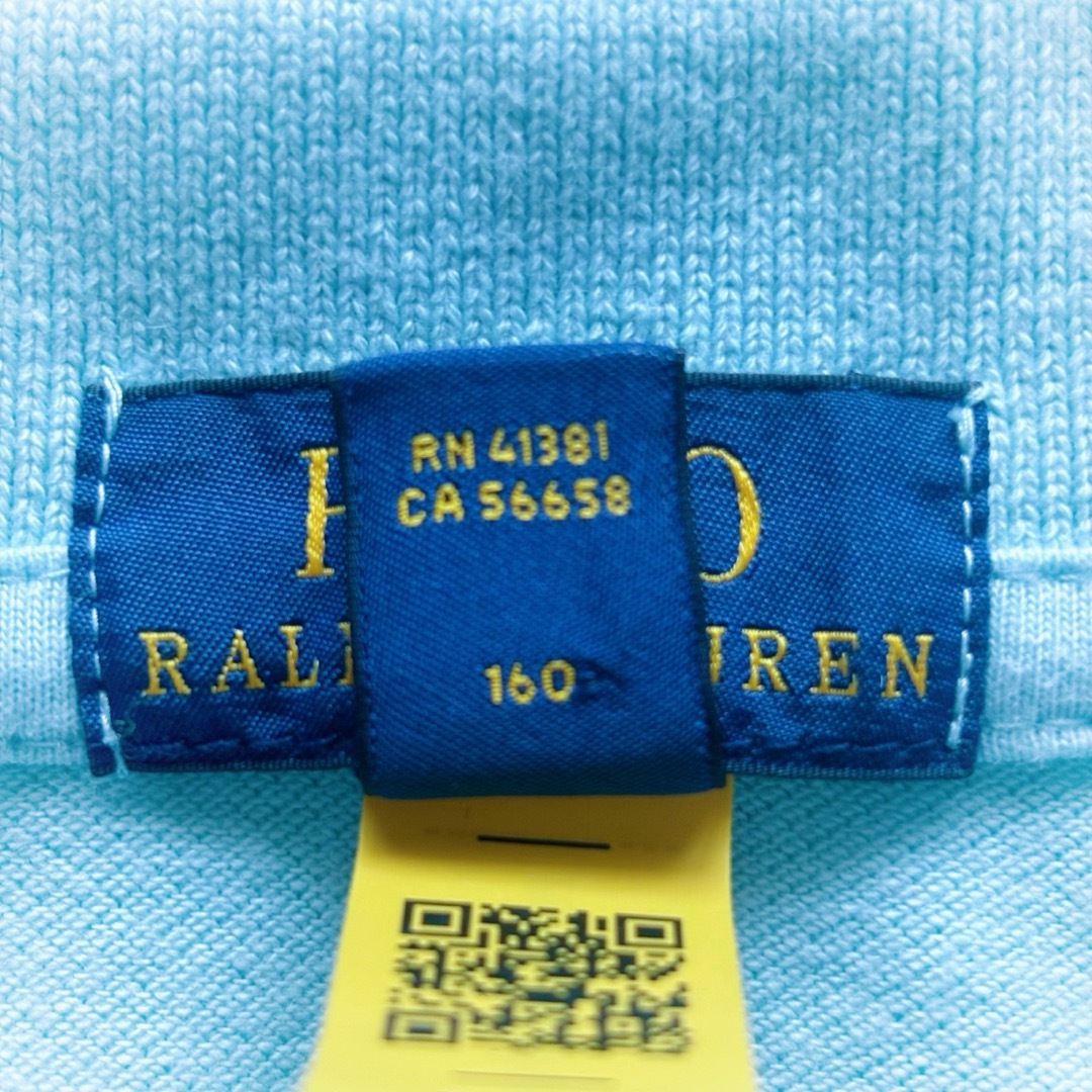 POLO RALPH LAUREN(ポロラルフローレン)の美品 POLO RALPH LAUREN ポロシャツワンピース 夏ワンピ 160 キッズ/ベビー/マタニティのキッズ服女の子用(90cm~)(ワンピース)の商品写真