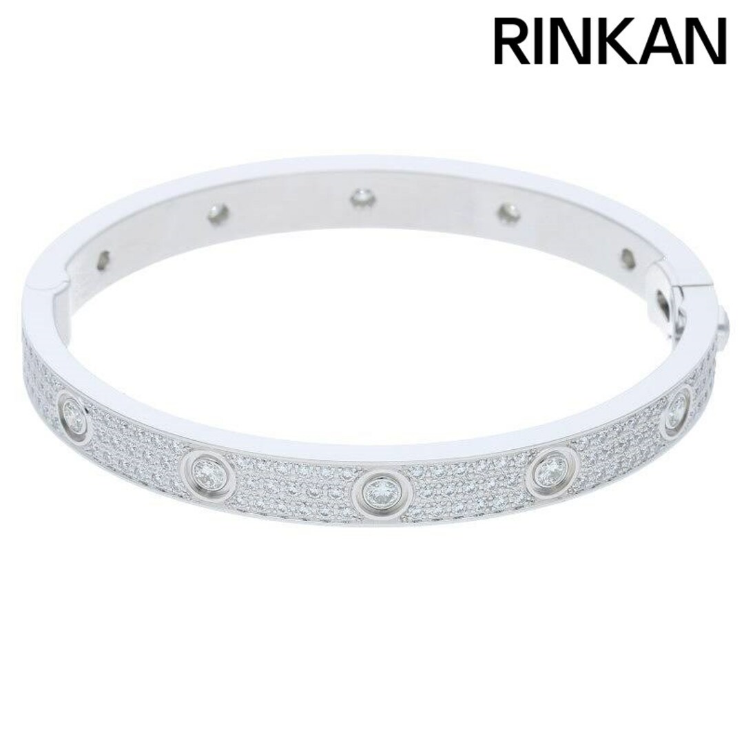 Cartier(カルティエ)のカルティエ  LOVE BRACELET PAVE DIAMONDS ラブブレス K18WG PAVEダイヤ ラブブレスレット メンズ 17 メンズのアクセサリー(ブレスレット)の商品写真