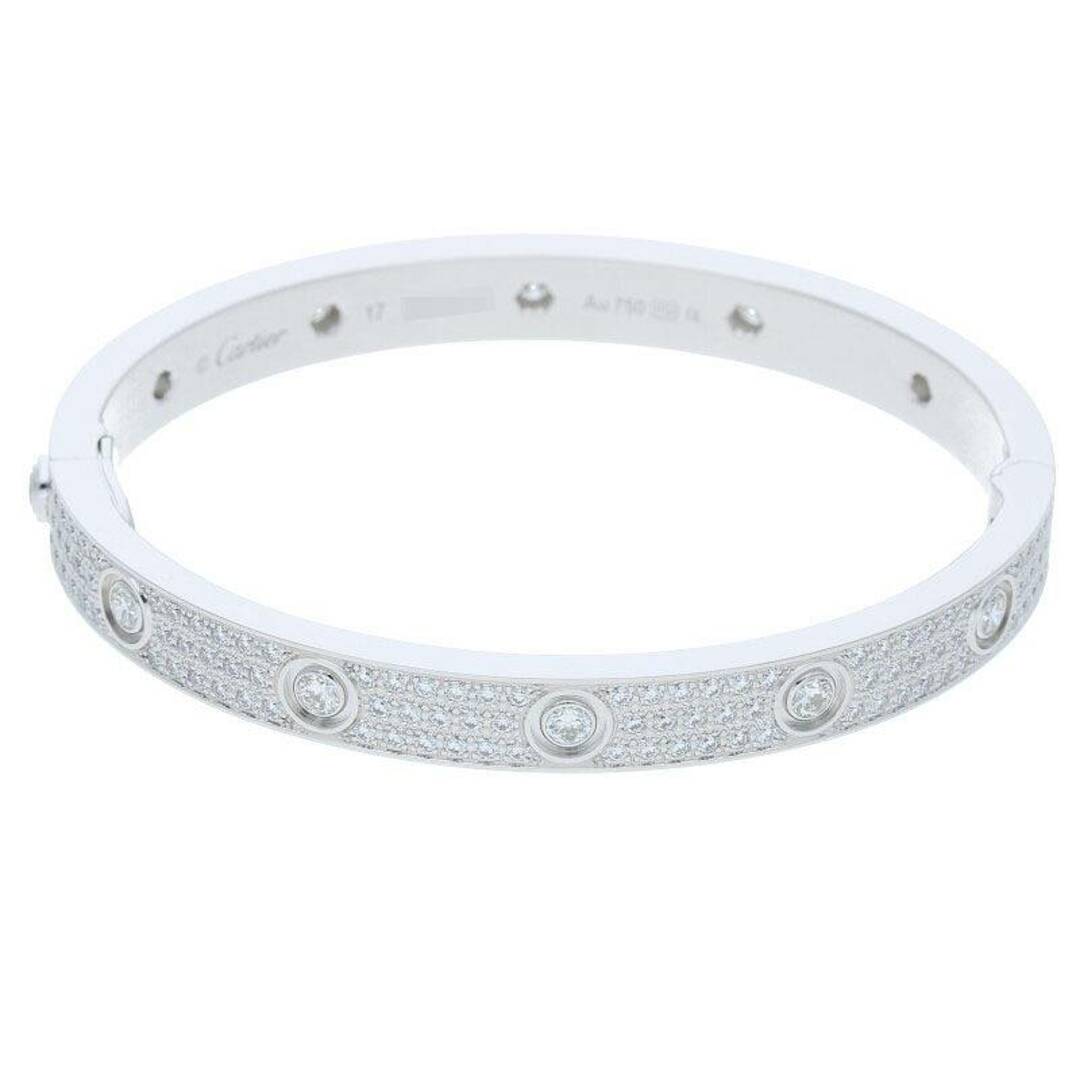 Cartier(カルティエ)のカルティエ  LOVE BRACELET PAVE DIAMONDS ラブブレス K18WG PAVEダイヤ ラブブレスレット メンズ 17 メンズのアクセサリー(ブレスレット)の商品写真