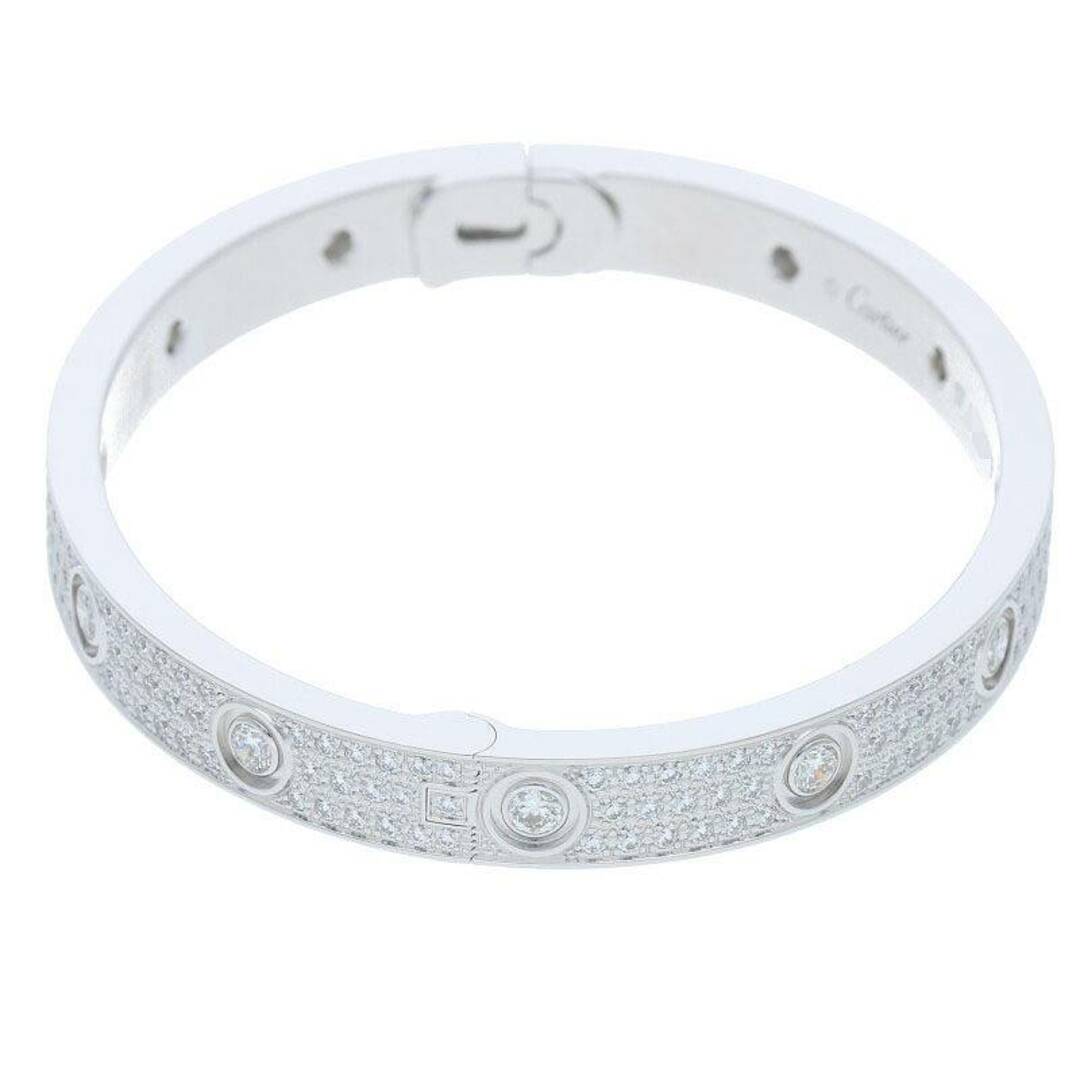 Cartier(カルティエ)のカルティエ  LOVE BRACELET PAVE DIAMONDS ラブブレス K18WG PAVEダイヤ ラブブレスレット メンズ 17 メンズのアクセサリー(ブレスレット)の商品写真