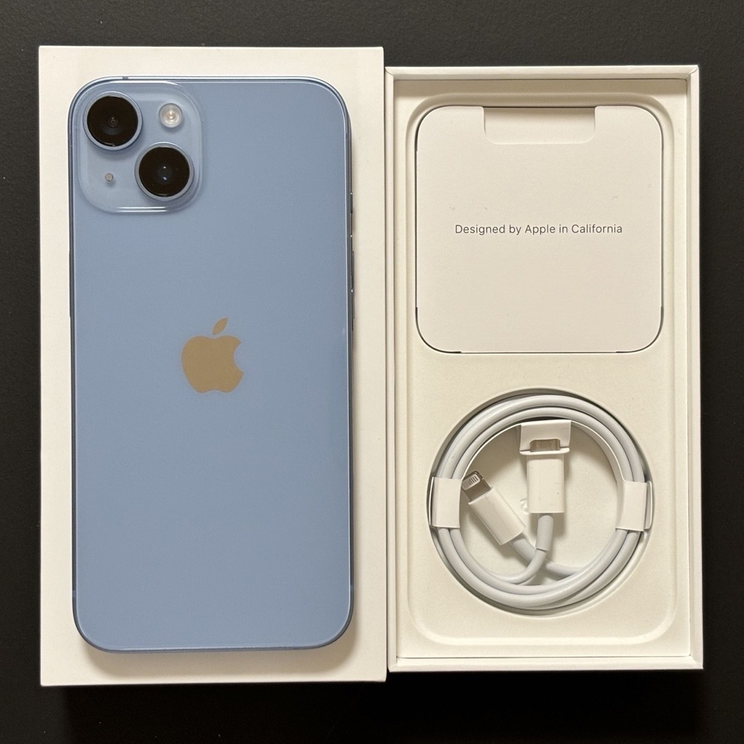iPhone(アイフォーン)のiPhone14 128GB  ブルー(青)本体 美品 スマホ/家電/カメラのスマートフォン/携帯電話(スマートフォン本体)の商品写真