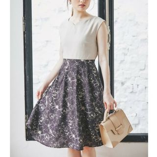 トッコクローゼット(TOCCO closet)の《tocco closet》ハートネックラインフラワードッキングワンピ(ひざ丈ワンピース)