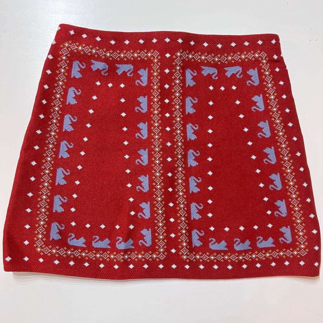 美品　d’zzit ディジット ミニスカート　XSサイズ　赤　レッド　レディース レディースのスカート(ミニスカート)の商品写真