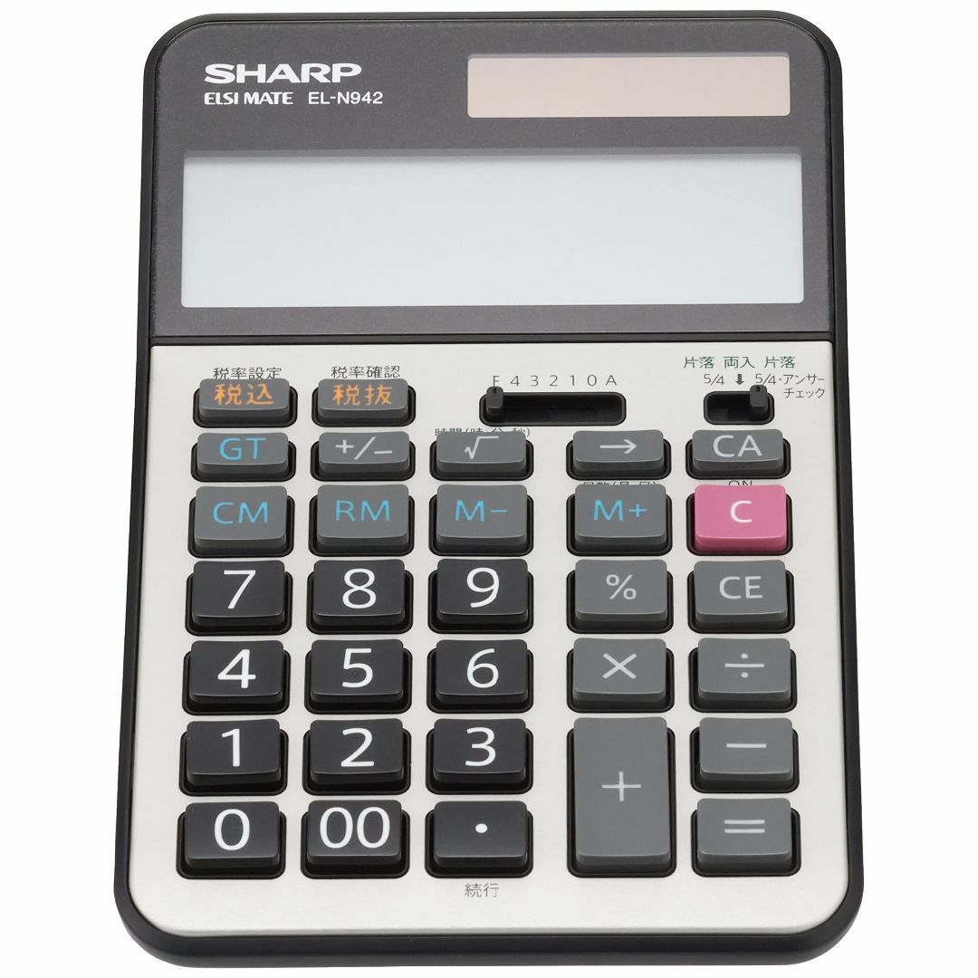 シャープ(SHARP) 実務電卓 ナイスサイズタイプ EL-N942X インテリア/住まい/日用品のオフィス用品(OA機器)の商品写真