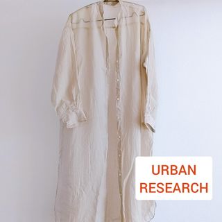 URBAN RESEARCH - 【URBAN RESEARCH】透け感ロングシャツワンピース