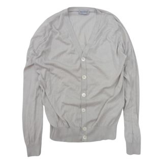 ジョンスメドレー(JOHN SMEDLEY)のJOHN SMEDLEY ジョンスメドレー コットン イギリス製 ボタン カーディガン グレー系 S【中古】(カーディガン)