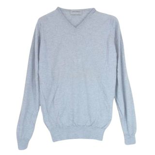 ジョンスメドレー(JOHN SMEDLEY)のJOHN SMEDLEY ジョンスメドレー Vネック ニット セーター グレー系 S【中古】(ニット/セーター)