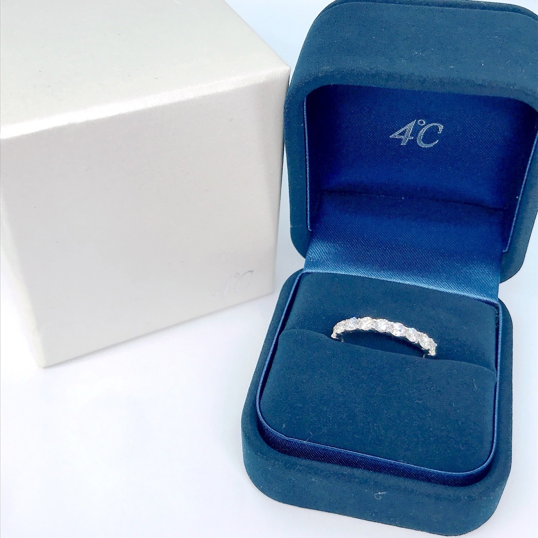 4℃(ヨンドシー)の0.585ct ハーフエタニティ ダイヤモンドリング 4℃ PT950  レディースのアクセサリー(リング(指輪))の商品写真