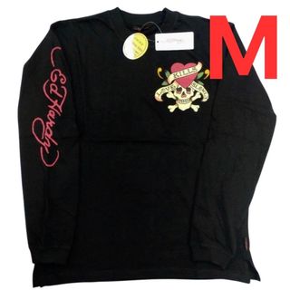 ブラック　タグ 　黒 　ドクロ　 エドハーディー　ロンT 　Mサイズ(Tシャツ/カットソー(七分/長袖))