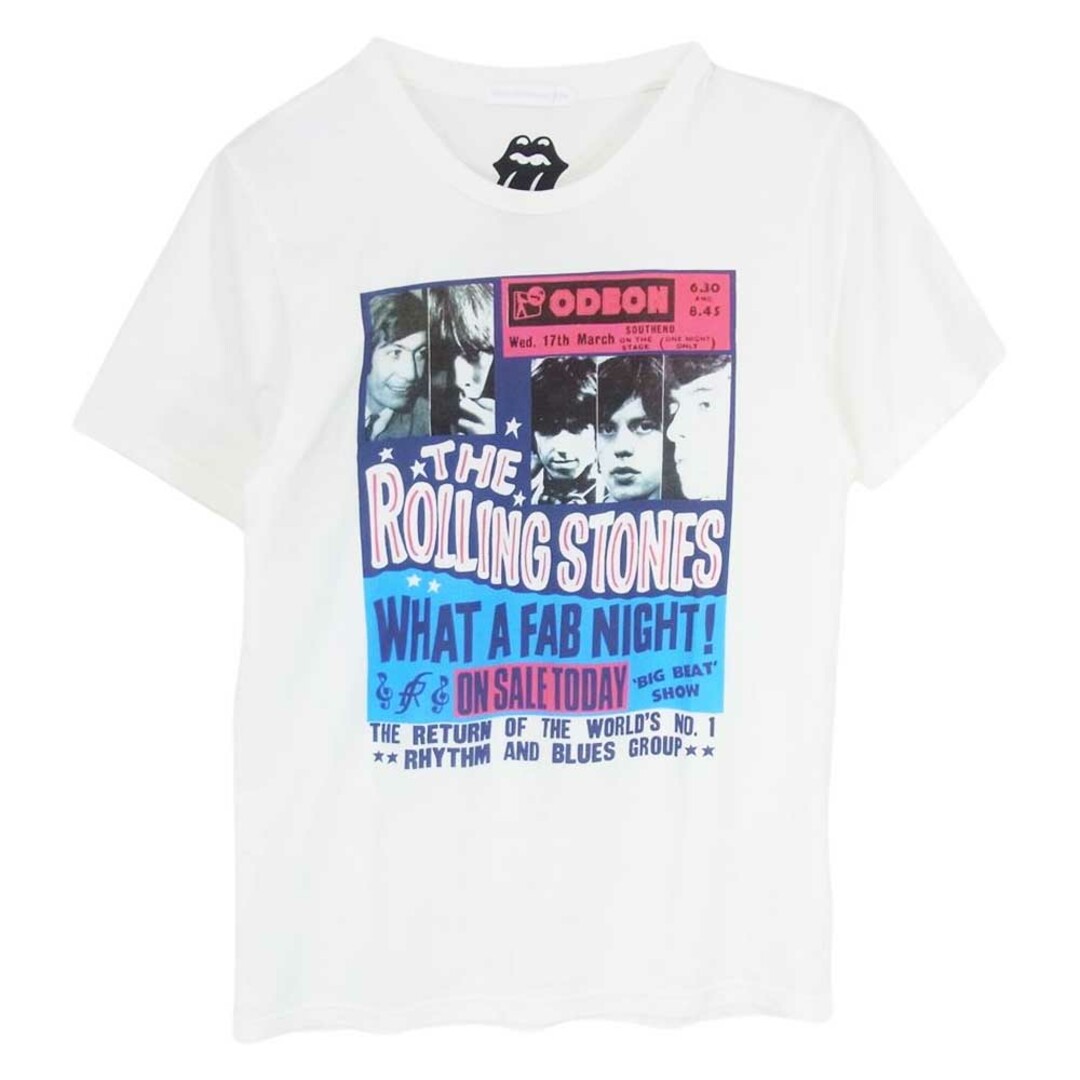 HYSTERIC GLAMOUR(ヒステリックグラマー)のHYSTERIC GLAMOUR ヒステリックグラマー 06183CT05 THEE HYSTERIC XXX THE ROLLING STONES ジィ ヒステリック トリプル ローリング ストーンズ 半袖 Tシャツ カットソー ホワイト系 S【中古】 メンズのトップス(シャツ)の商品写真