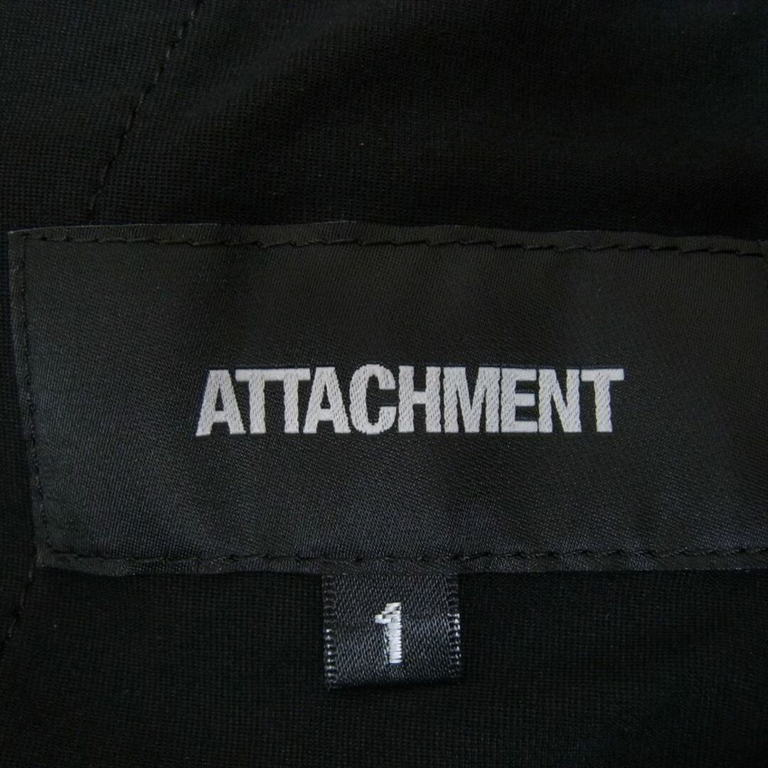 アタッチメント ATTACHMENT 19SS AP91-222 コンパクト 天竺 イージー ワンタック パンツ ブラック系 1【中古】 メンズのパンツ(その他)の商品写真