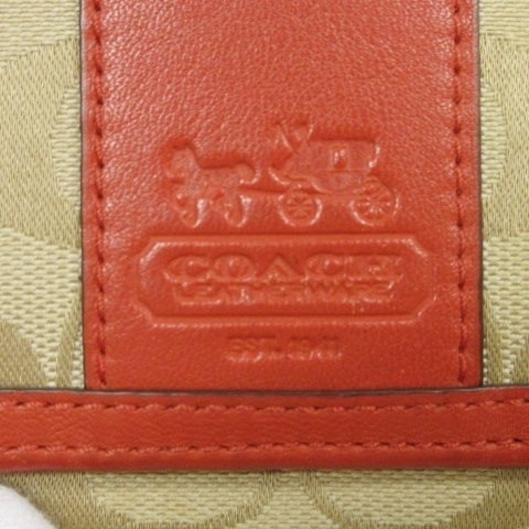 COACH(コーチ)のコーチ シグネチャー 財布 ウォレット 二つ折り オレンジ ブラウン ■GY14 レディースのファッション小物(財布)の商品写真