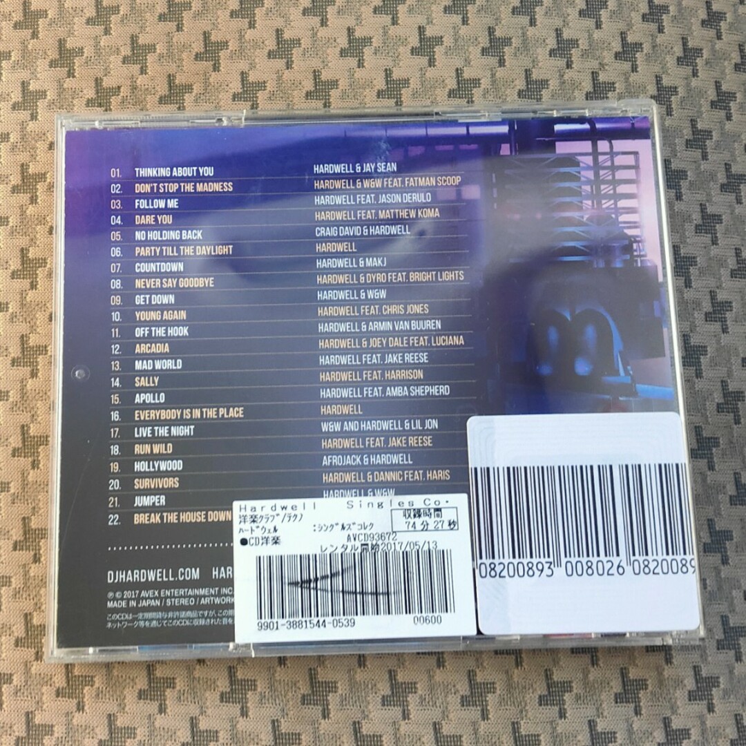 レンタル落ち Hardwell SINGLES COLLECTION シングルズ エンタメ/ホビーのCD(ポップス/ロック(洋楽))の商品写真