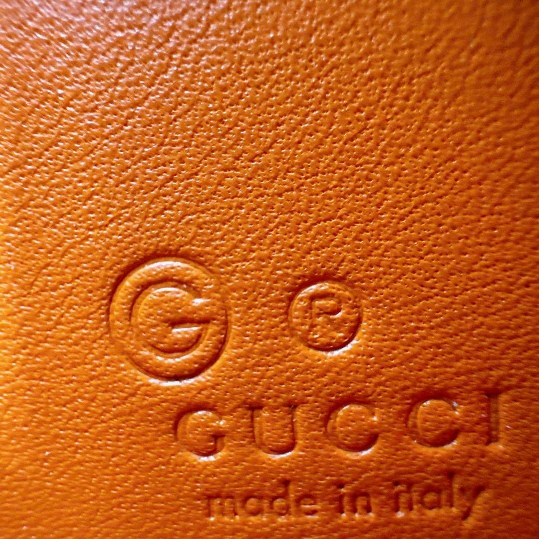 Gucci(グッチ)のグッチ449391  長財布 マイクログッチシマ オレンジ レザー GUCCI レディースのファッション小物(財布)の商品写真