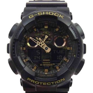 ジーショック(G-SHOCK)のG-SHOCK ジーショック 時計 GA-100CF Camouflage Dial Series カモフラ アナデジ 腕時計 ウォッチ ブラック系【中古】(腕時計(アナログ))
