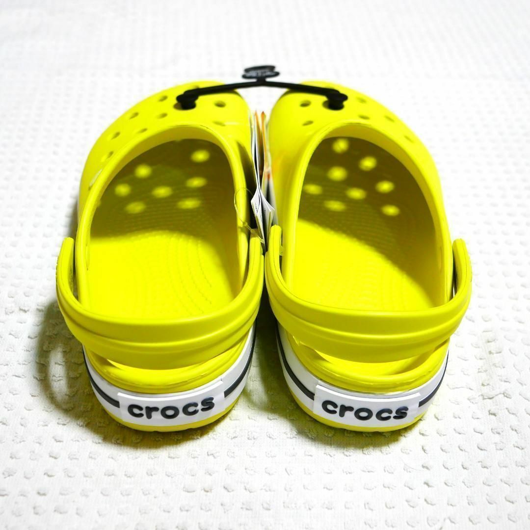 crocs(クロックス)の【新品】クロックス　サンダル　クロックバンド　イエロー　23㎝ キッズ/ベビー/マタニティのキッズ靴/シューズ(15cm~)(サンダル)の商品写真