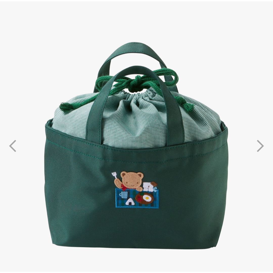 familiar(ファミリア)のファミリア　ランチバッグ　グリーン　美品　familiar レディースのバッグ(トートバッグ)の商品写真