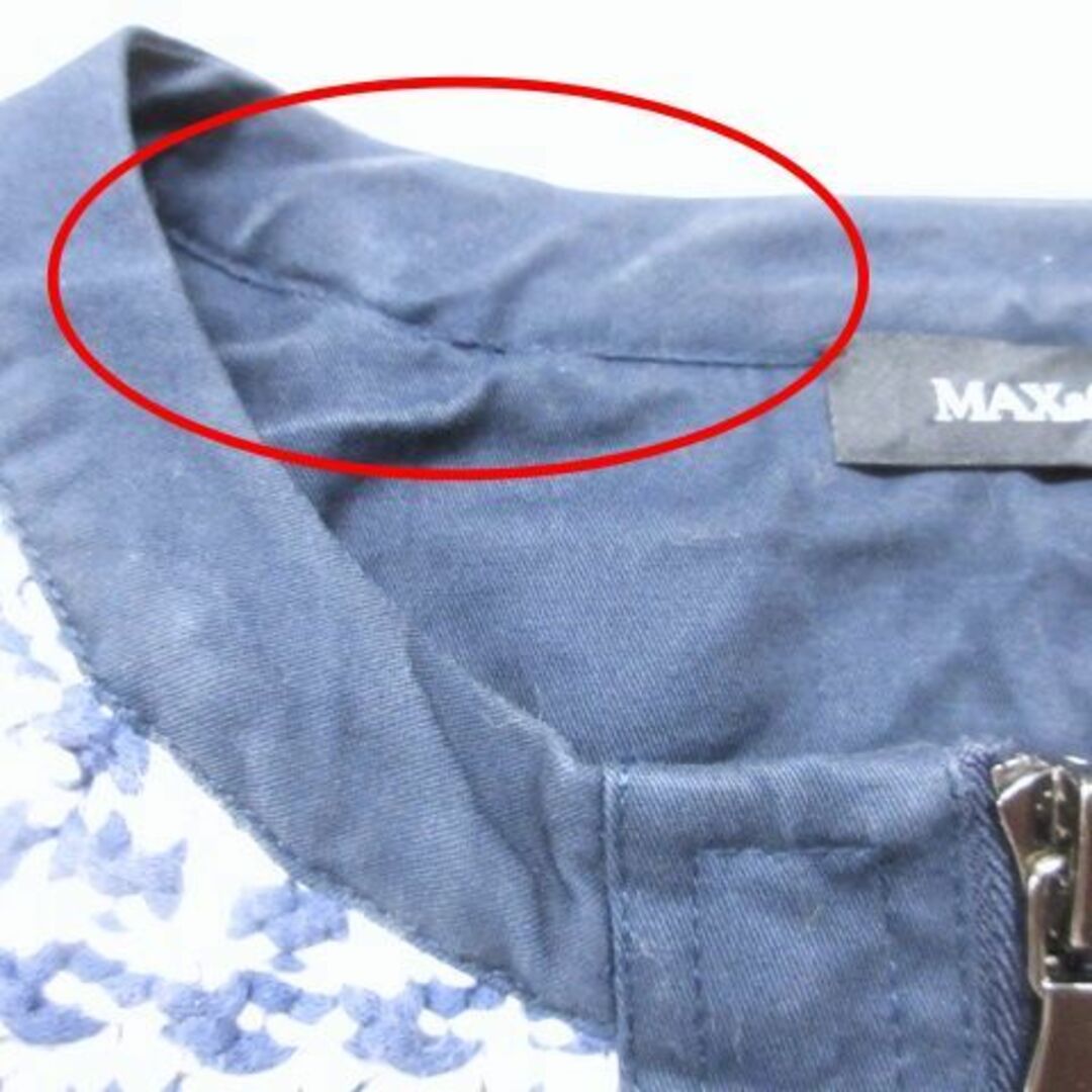 Max & Co.(マックスアンドコー)のマックス&コー MAX&CO. ツイード ブルゾン S バイカラー IBO49 レディースのジャケット/アウター(ブルゾン)の商品写真
