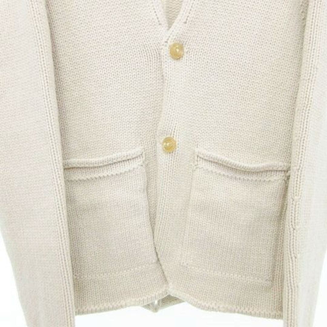 three dots(スリードッツ)のスリードッツ 美品 ニット ジャケット アウター 編み込み 44 S ベージュ メンズのジャケット/アウター(ブルゾン)の商品写真