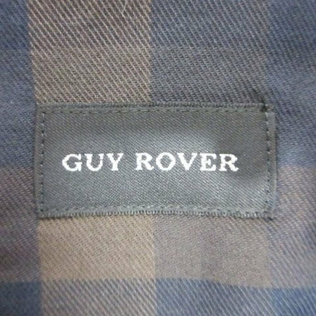 GUY ROVER(ギローバー)のギローバー チェック シャツ トップス スナップボタン ラウンド 長袖 L 茶 メンズのトップス(シャツ)の商品写真