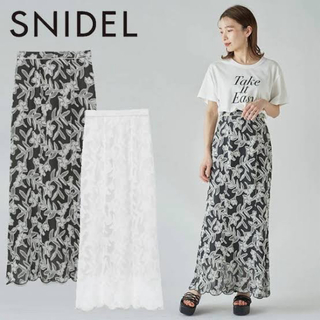 スナイデル(SNIDEL)のsnidel カットジャガードナロースカート(ロングスカート)