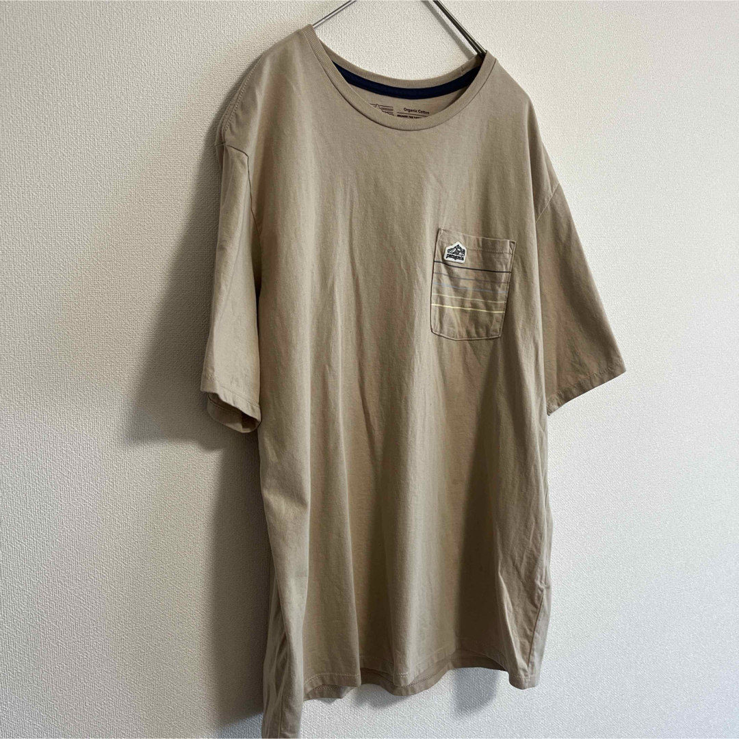 patagonia(パタゴニア)のパタゴニア　Patagonia Tシャツ 半袖Tシャツ ポケット　ベージュ　M メンズのトップス(Tシャツ/カットソー(半袖/袖なし))の商品写真